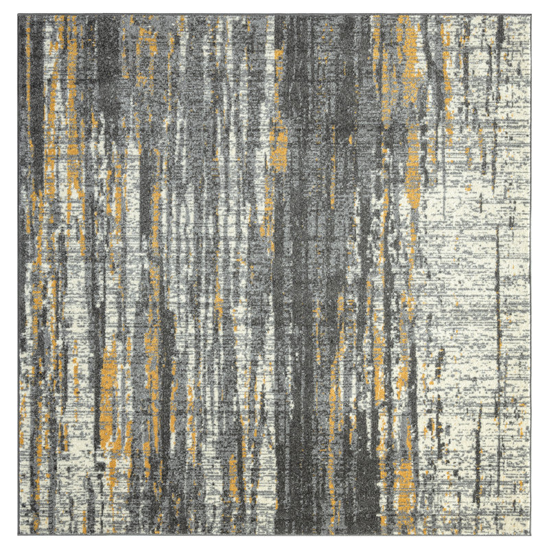 Winovich Abstract Indoor Rug, Square 6'7"