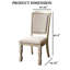 Chaise d'appoint style transitionnel 2 pièces