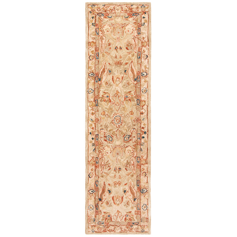 Tapis oriental en laine touffeté à la main Tingley, Tapis de couloir 2 pi 3 po x 10 pi