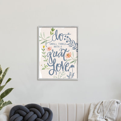 «Do Small Things With Great Love», art textuel