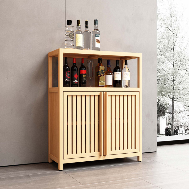 Armoire de rangement pour salle de bain en bambou, Naturel