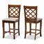 Upholstered Counter Stool with Solid Wood Frame