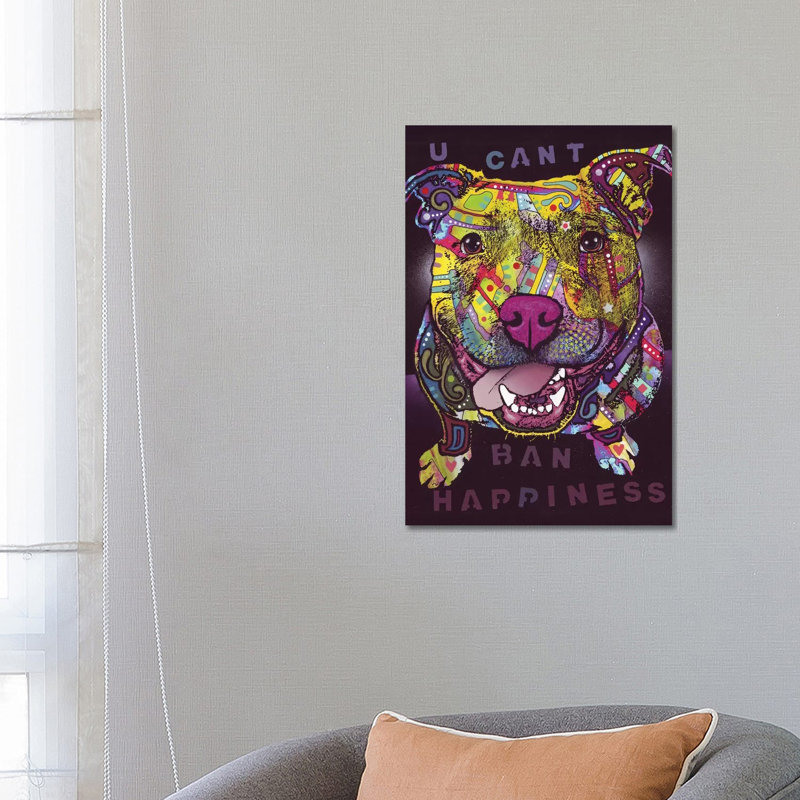 U Cant Ban Happiness by Dean Russo - Wrapped Canvas Painting, 66.04 cm H x 45.72 cm W x 3.175 cm D