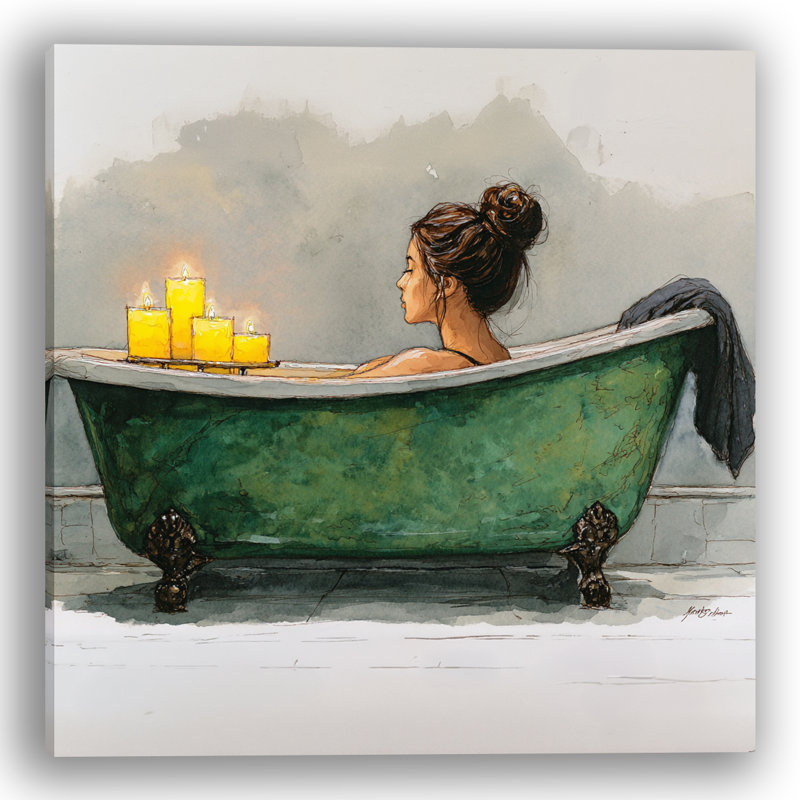 Art mural sur toile rituel du soir, L 40 po x H 40 po x P 1,5 po