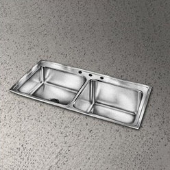 Gourmet 33" x 10.13" Double Basin Drop-In Kitchen Sink