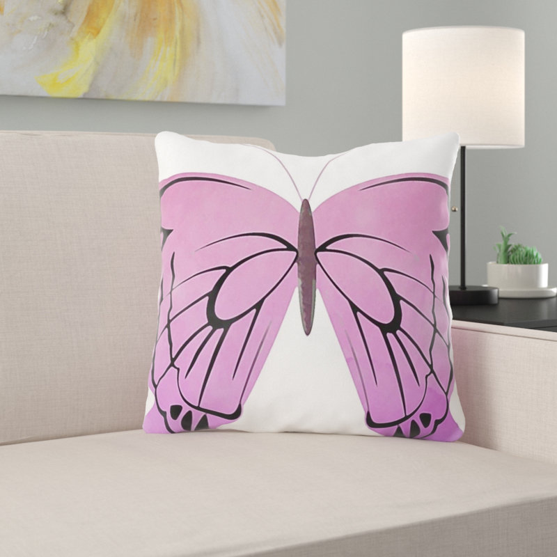  Housse et insert de coussin carré rose pour l'extérieur, Synthétique, Extérieur