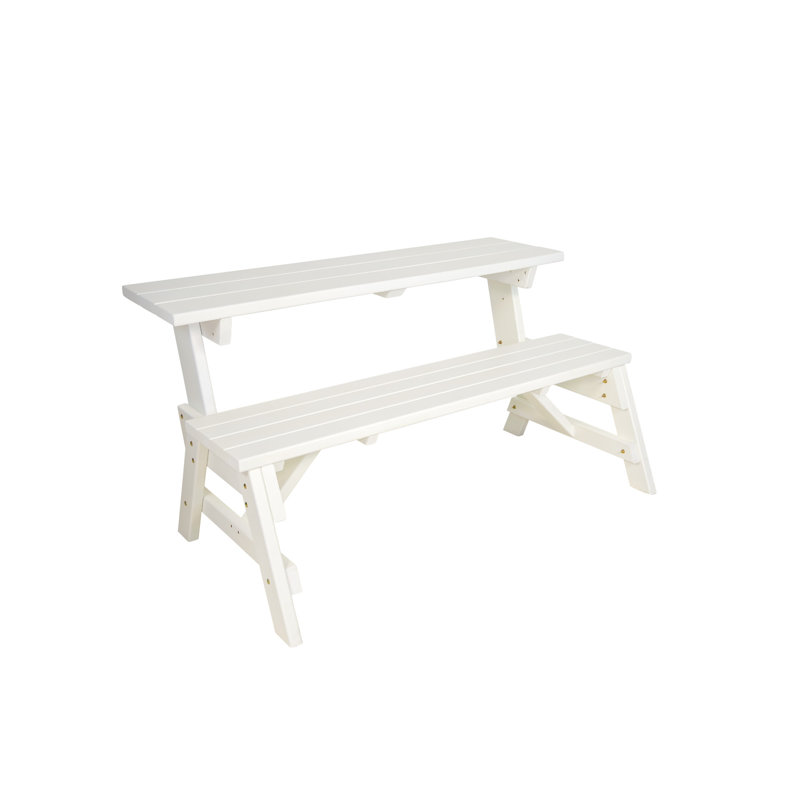 Table de pique-nique Amish, Teinture blanche demi-solide