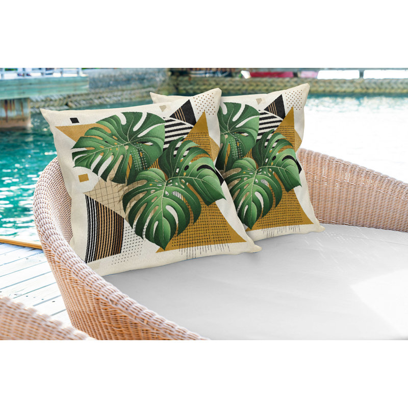 Fabric Reversible Throw Pillow, 18"H x 18"W, Square