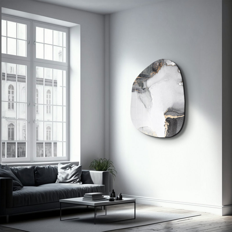 Wall Decor on Tempered Glass, 88" H x 68" W x 0.4" D