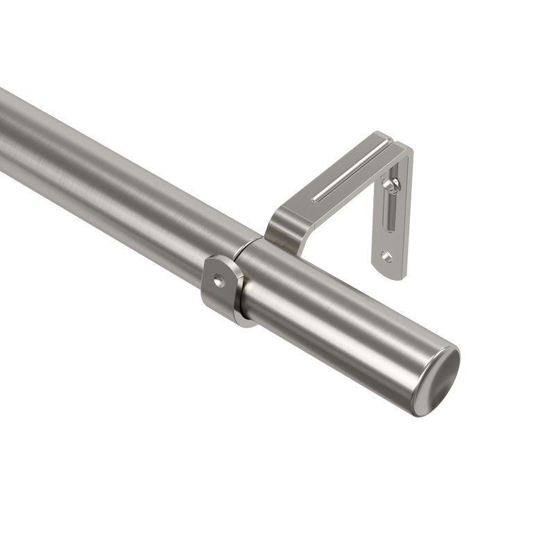 Tringle à rideaux extensible Zen de 1 po, longueur ajustable de 32 po à 64 po, nickel, Nickel, 32" - 64"
