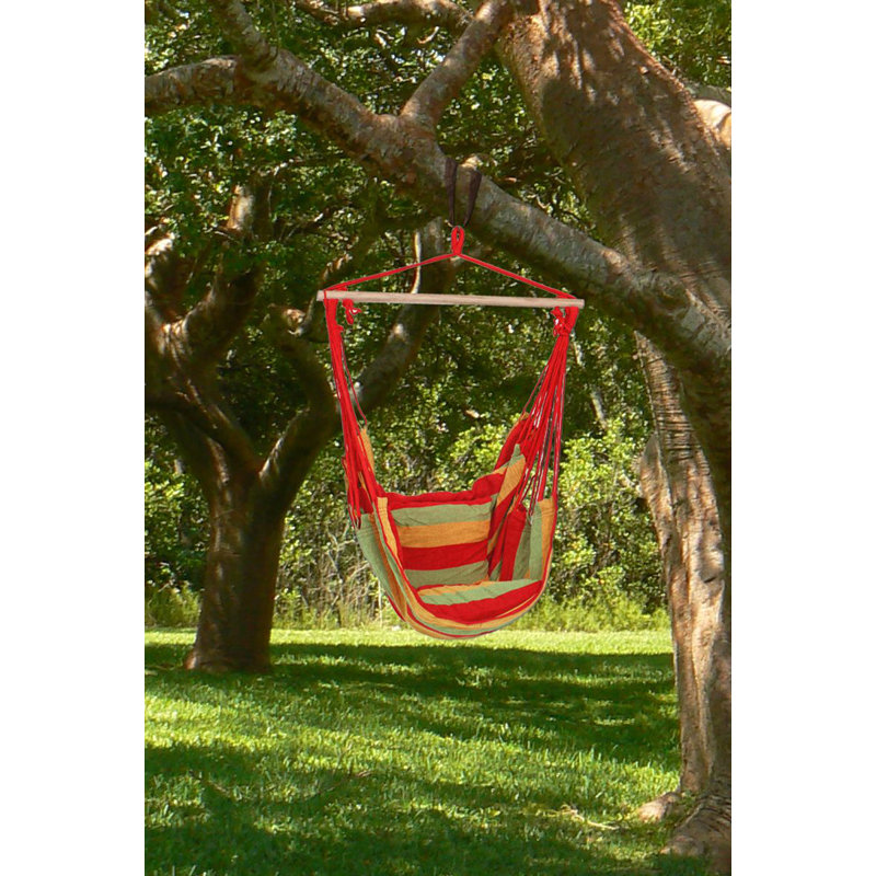 Samira Hanging Chair, Red, green and yellow