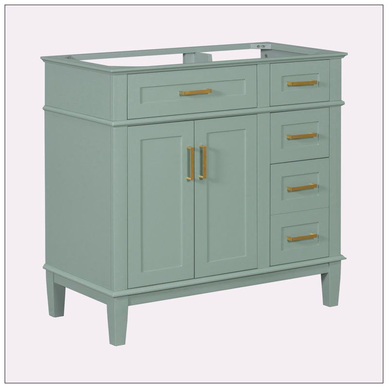 Base de meuble-lavabo simple 35,40 po seulement, Vert