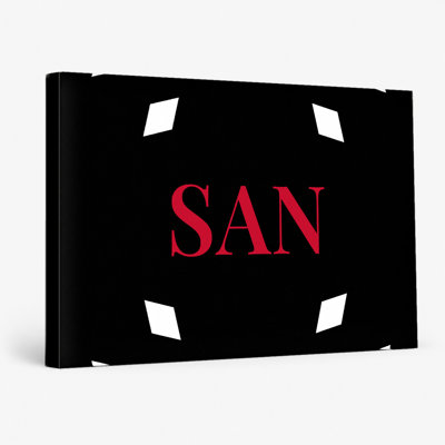 San Diego Luxury Diamond Monogram — White Black Red