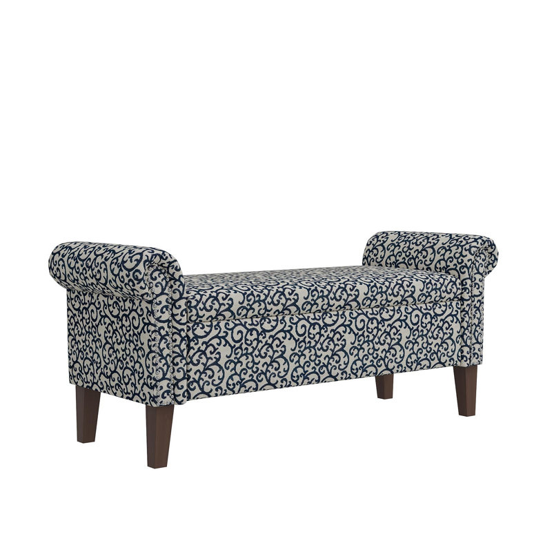 Banc de rangement avec accoudoirs roulés Wallen