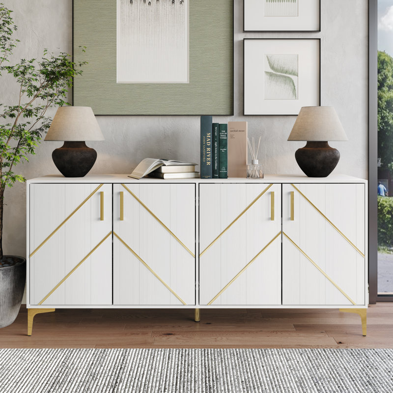 Sideboard In White, Blanc