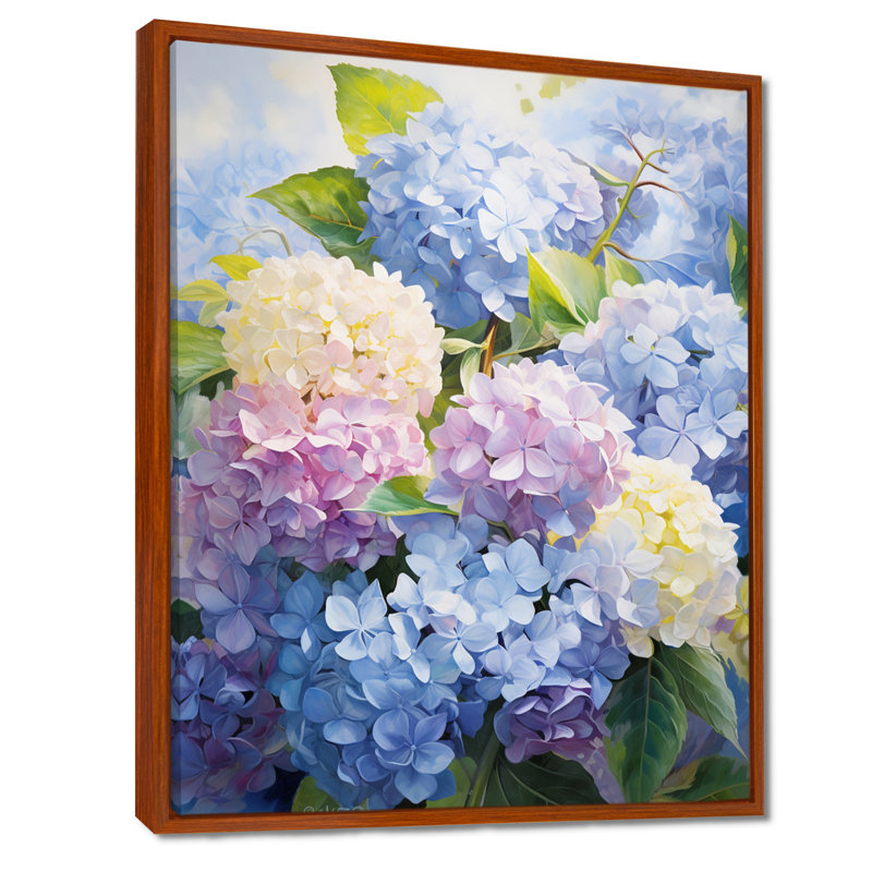 Impression sur toile encadrée «Sangrey Blue Mauve», H 32 po x l 24 po x P 1 po, Cadre flottant brun