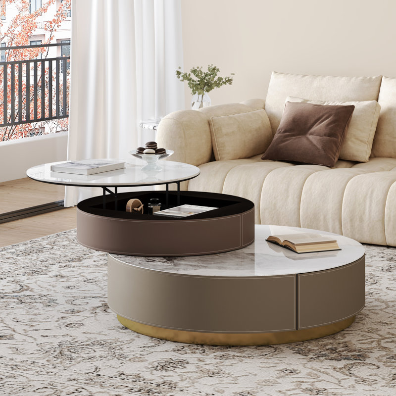 Table basse à plateau relevable avec rangement Elay