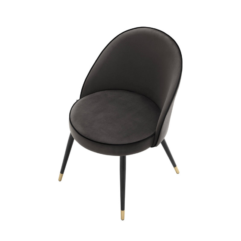 Upholstered Dining Chair, Dark Gray