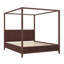 Lit plateforme à baldaquin en bois avec lattes de support-533435238-533435160