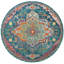 Tapis bleu sarcelle / rose / orange à motif oriental Gonzalez-25745339