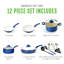 Batterie de cuisine antiadhésive en aluminium 12 pièces GreenLife-90465260