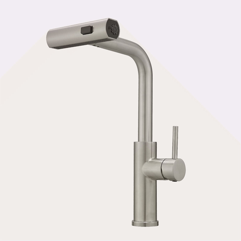 Kitchen Sink Faucet, Kitchen Faucets With Pull Out Sprayer, Bar Faucet Single Hole Faucet, Brushed Nickel