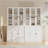 White Book Cabinet Storage Bookcase, 5-Tier Modern Bookshelves With 18 Doors