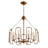 Jerrad 6 - Light 21" Rustic Gold  Candle Style Drum Chandelier