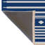 Tapis décoratif moderne à motif de lignes bleues-1498365092