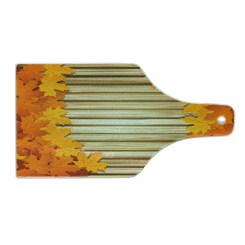 Planche à découper en verre trempé Ambesonne Fall Fall Leaves