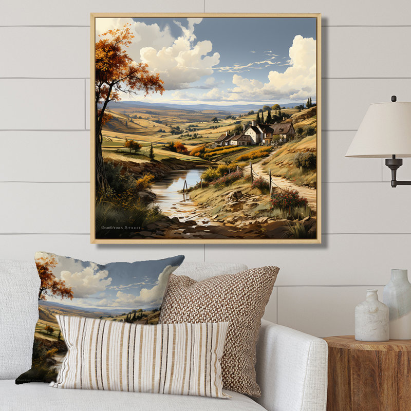 Vineyard Charm Landscape III, Cadre photo blanc, H 30 po x l 30 po