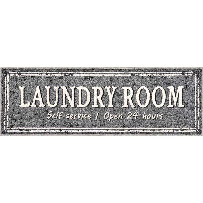 Graphic Machine Washable Laundry Mat