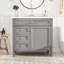 Armoire de salle de bain moderne 36 po avec tiroir basculant et meuble-lavabo d'apparence élégante-1827113812