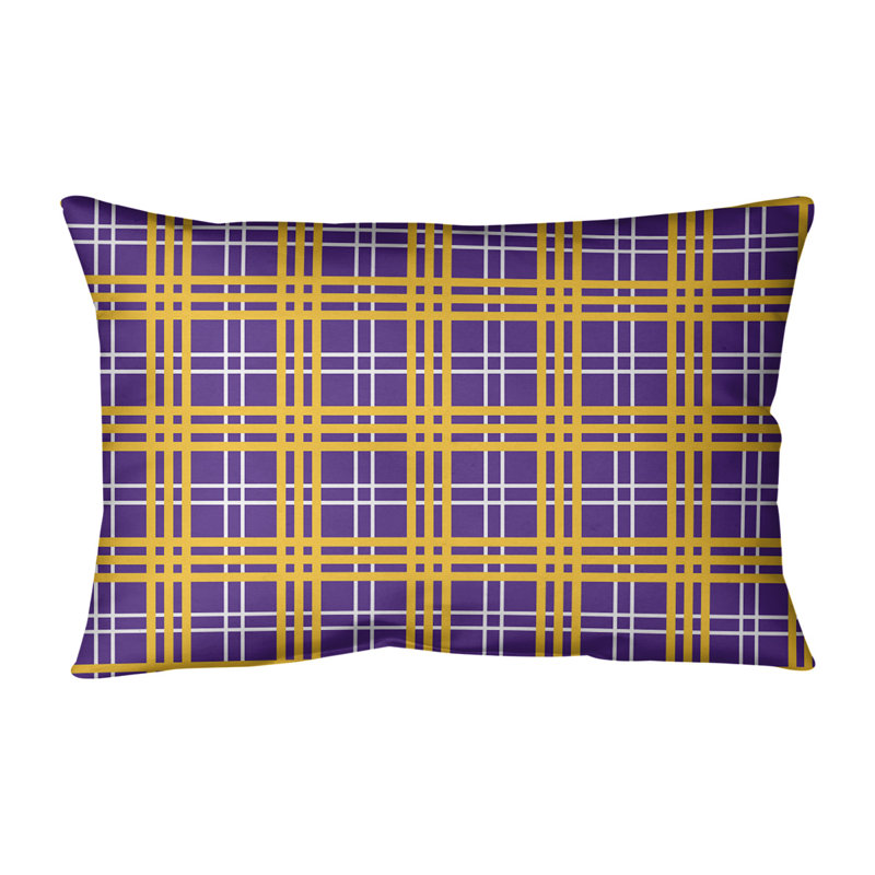Housse de coussin rectangulaire Luxury Minnesota/insert, Mauve / blanc / or, Lin