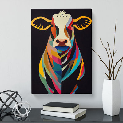Cow in Colour - Wrapped Canvas