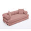 Canapé-lit pliant convertible 78,5 po, très grand, 3 places, velours côtelé rose, conception peu encombrante, oreillers moelleux