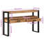 Wood, Solid Acacia Wood, Metal Side Table