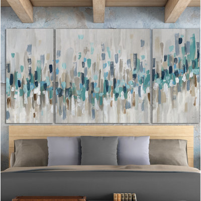 A Premium «Blue Staccato», peinture de plusieurs images sur toile