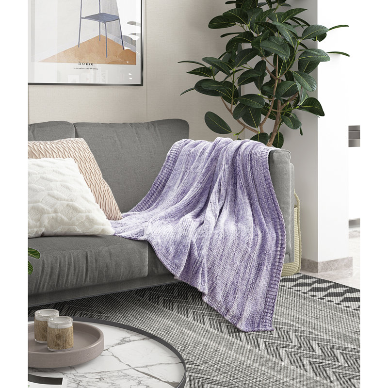 Jeté en tricot 50 po x 60 po Cozy Tyme Annelise, Mauve