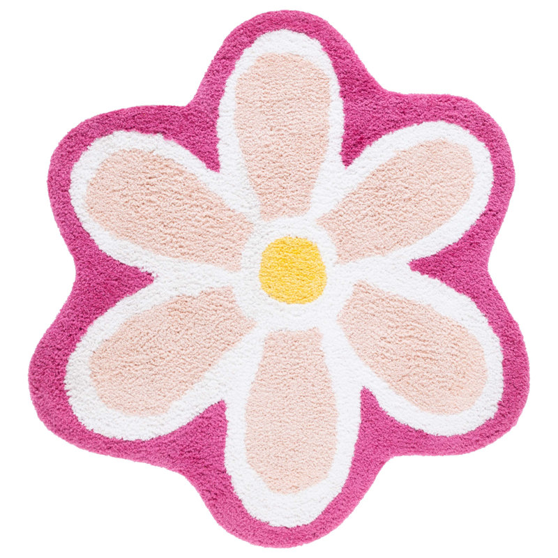 Tapis ivoire / rose Kaylanni Novelty 902, Rond 5 pi