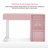 Arbadella Vanity Makeup Desk, Rectangle Accent Manicure Table with Cabinet-1888140675