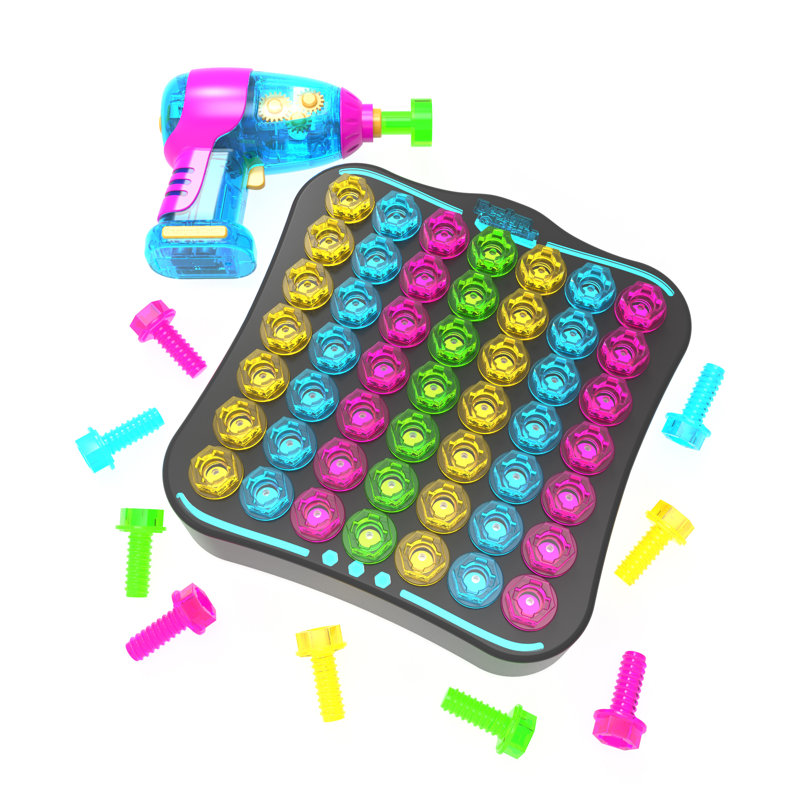 Educational Insights Design & Drill BrightWorks STEM Toy with Translucent Bolts