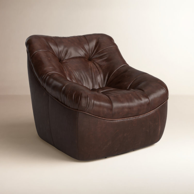 Farley Swivel Tufted Slipper Chair