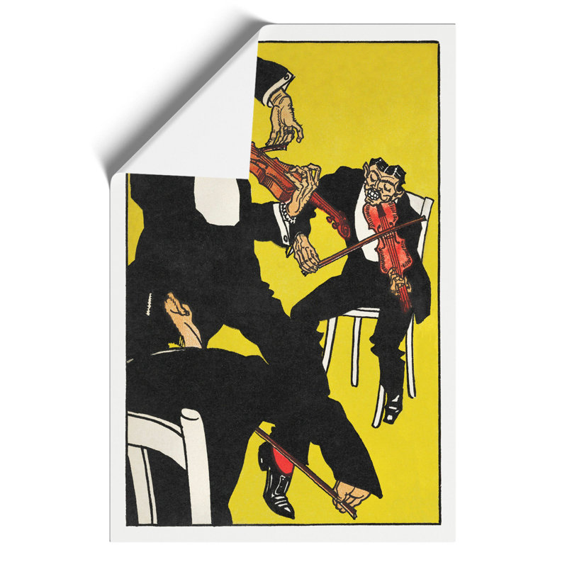 Violin Players by Moriz Jung - Unframed Painting, 42cm H x 30cm W x 0.1cm D