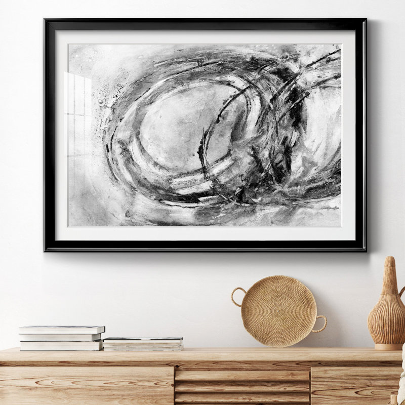 Infinity Rings I - Peinture avec cadre, Noir, H 22,5 po x l 30,5 po x P 1,5 po