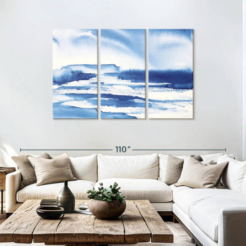 Avery Ocean Blue I, 48" H x 74" W