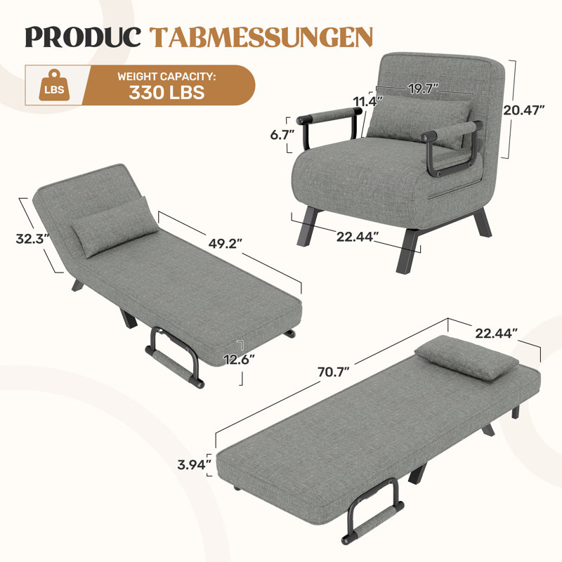 Upholstered Accent Chair, Dark Grey