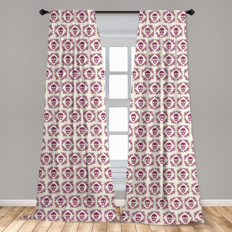 East Urban Home Floral Semi-Sheer Rod Pocket Sliding Panel, 28" x 95"