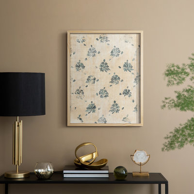 Vintage Blockprint II Framed Print - Solid Wood