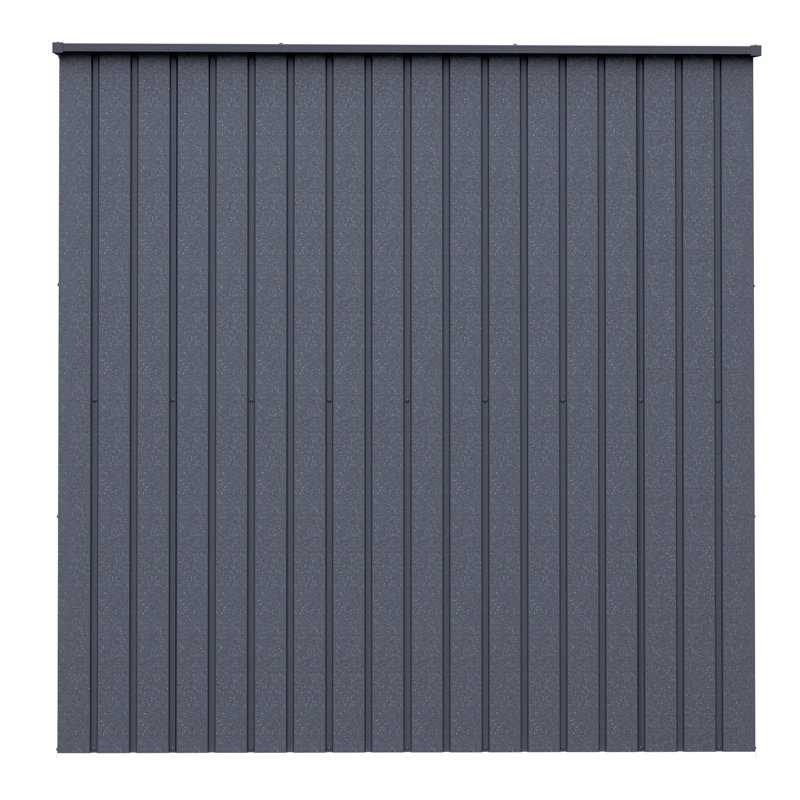 Elite Anthracite Steel Storage Shed with High Gable Roof